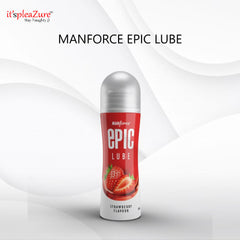 Manforce Strawberry flavored lubricant on Itspleazure