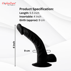 Size of black dildo on Kaamastra