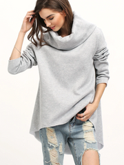 ItspleaZure Grey Apple Cut Winter Top