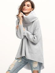 ItspleaZure Grey Apple Cut Winter Top