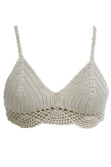 ItspleaZure Beige Woolen Bralette for Women