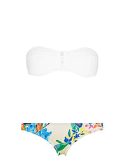 Itspleazure White Printed Bikini Set for Women