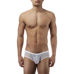 Itspleazure White Mesh See Through Men's Brief