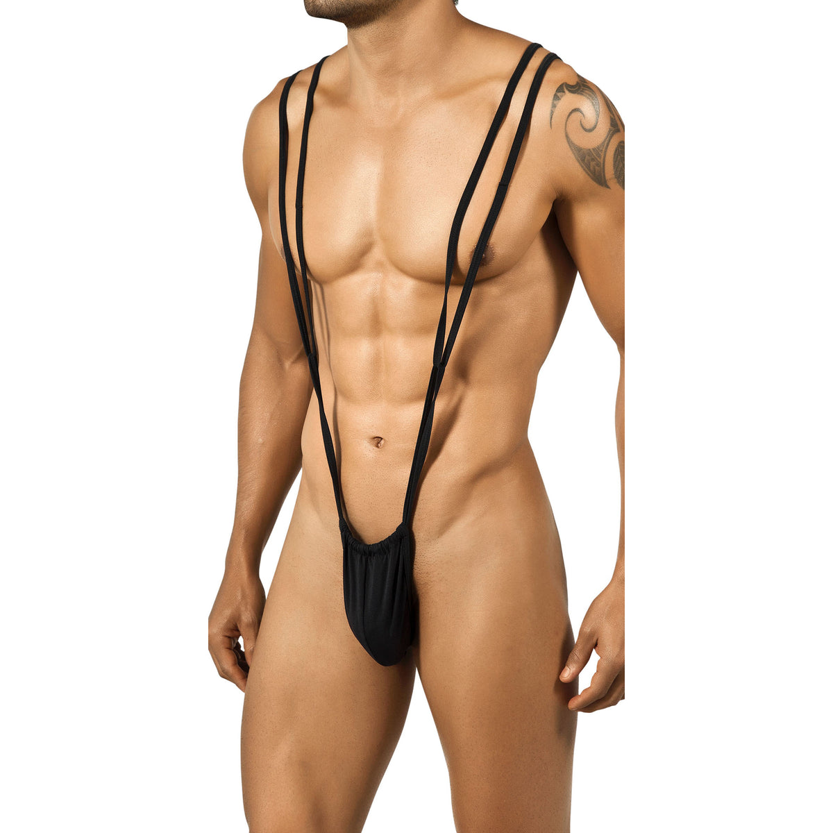 ItspleaZure Black Shoulder Strap Penis Pouch Suspender