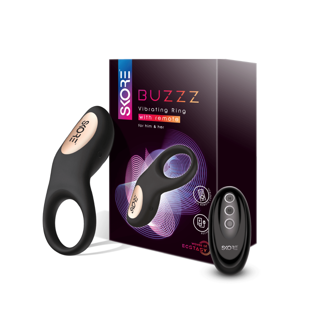 Skore Buzzs Rechargeable Vibrating Penis Ring