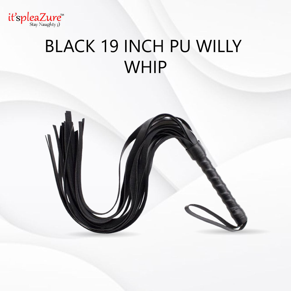 Black leather Willy whip 19 inch by Itspleazure