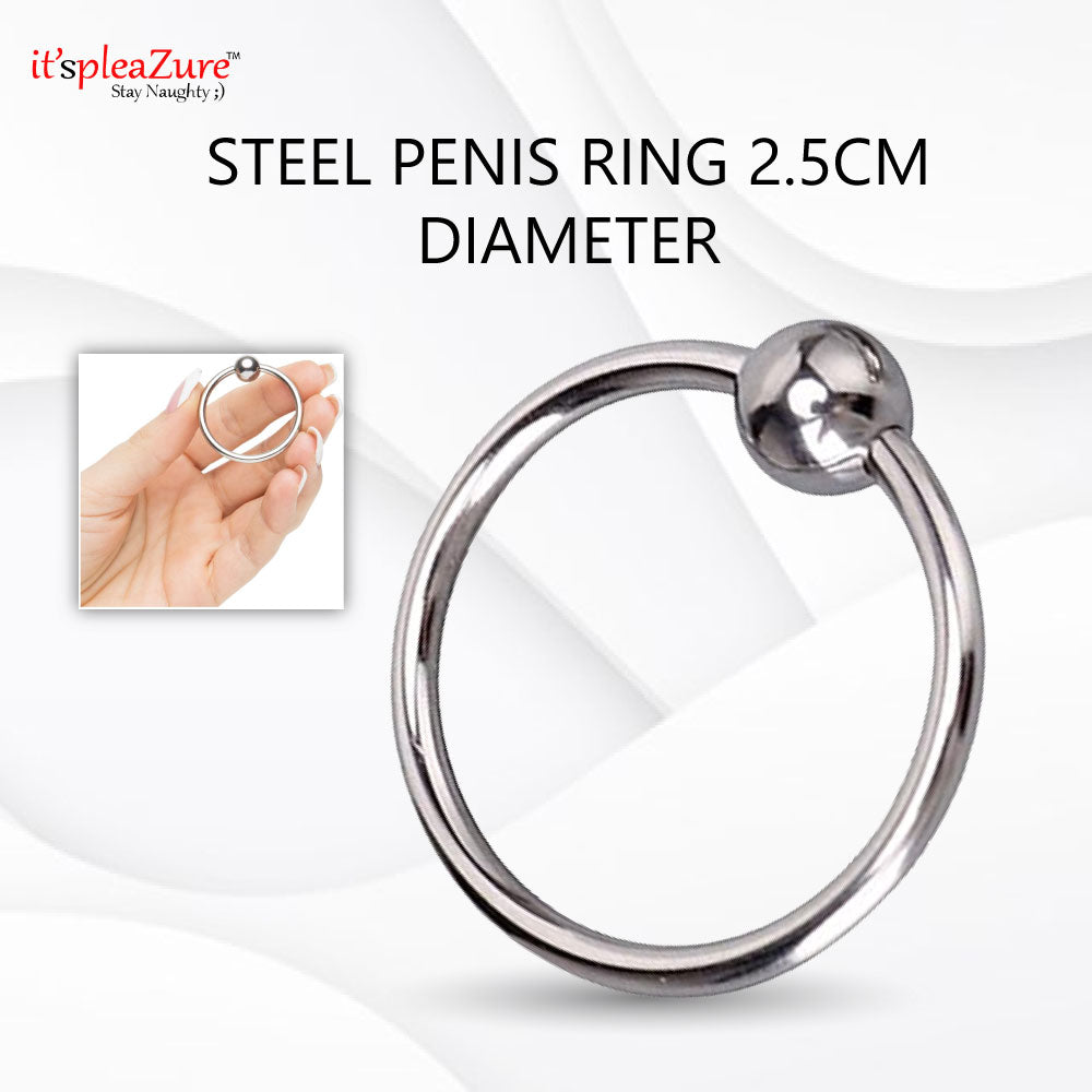 Itspleazure Steel 1 Bead Penis Ring 