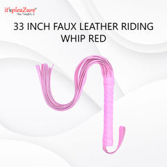 Pink Faux Leather Riding Mini Whip Bondage Product at Itspleazure