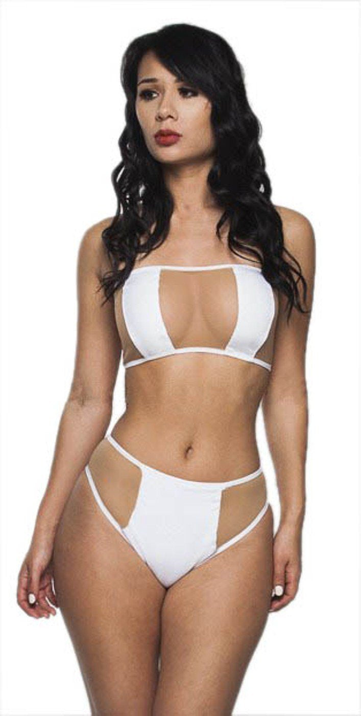 ItspleaZure Sheer White Bikini for  at itspleaZure