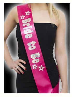 ItspleaZure Pink Bride to Be Sash with Silver Foil for  at itspleaZure