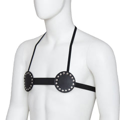 Men's Leather Harness Top at itspleaZure