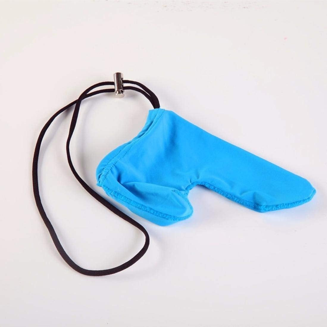 Men Pouch Blue Thongs at itspleaZure